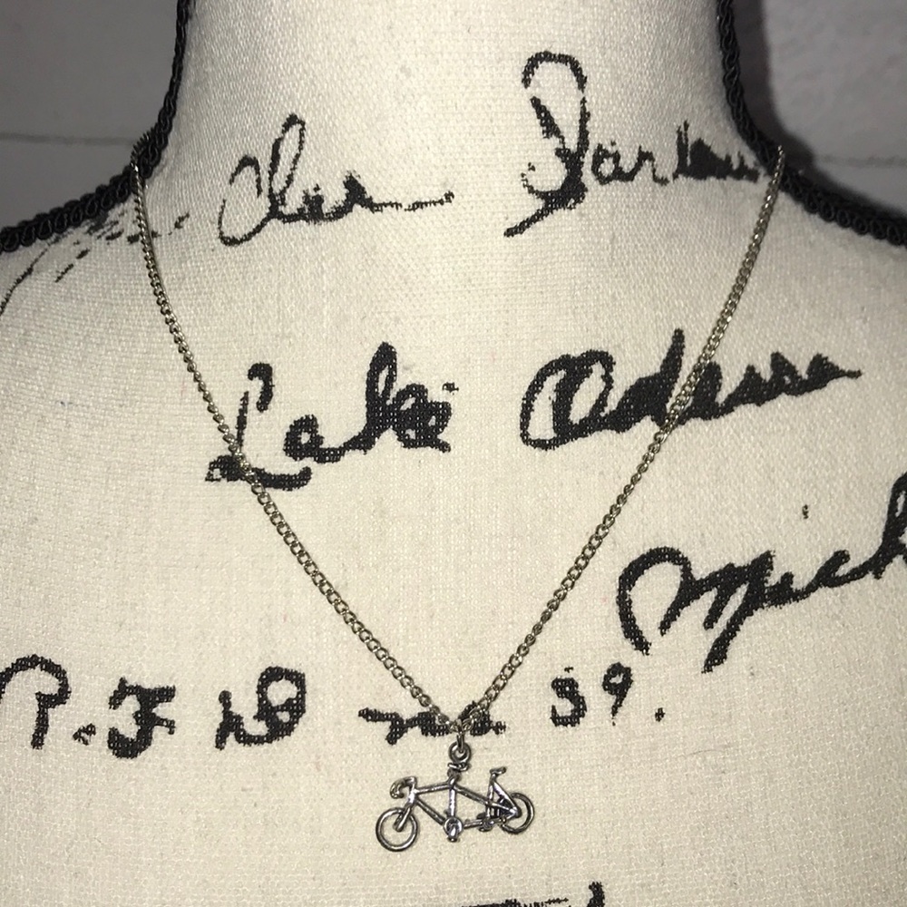 Bicycle charm necklace
